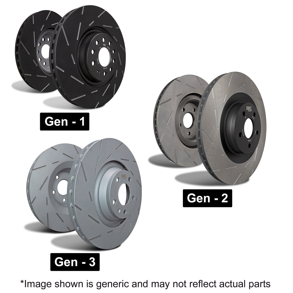 EBC Brakes USR Series Fine Slotted Disc Rotors (Pair) (USR478)