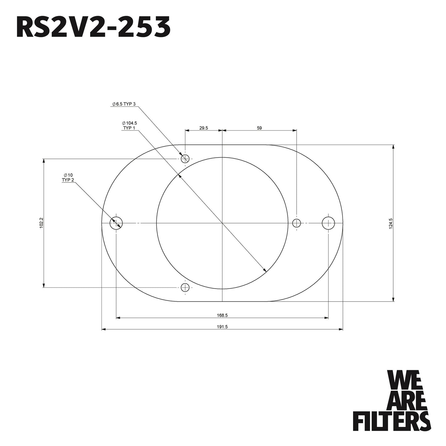 Carburettor Foam Air Filter with Baseplate to fit Weber 23/32 TLD - 100mm Internal Height