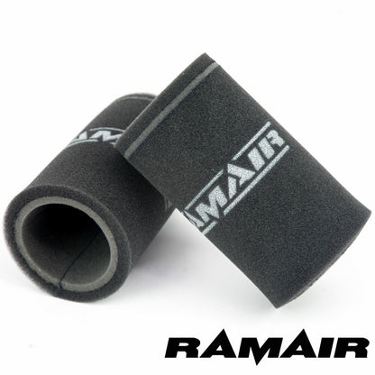 2x Single Inlet Motorcycle Carb Sock Foam Air Filter 165mm