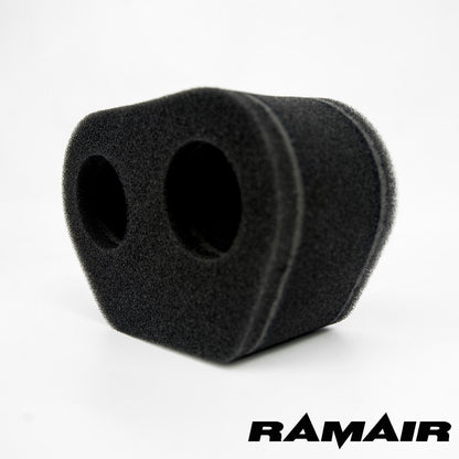 2x Twin Inlet Motorcycle Carb Sock Foam Air Filter 74mm