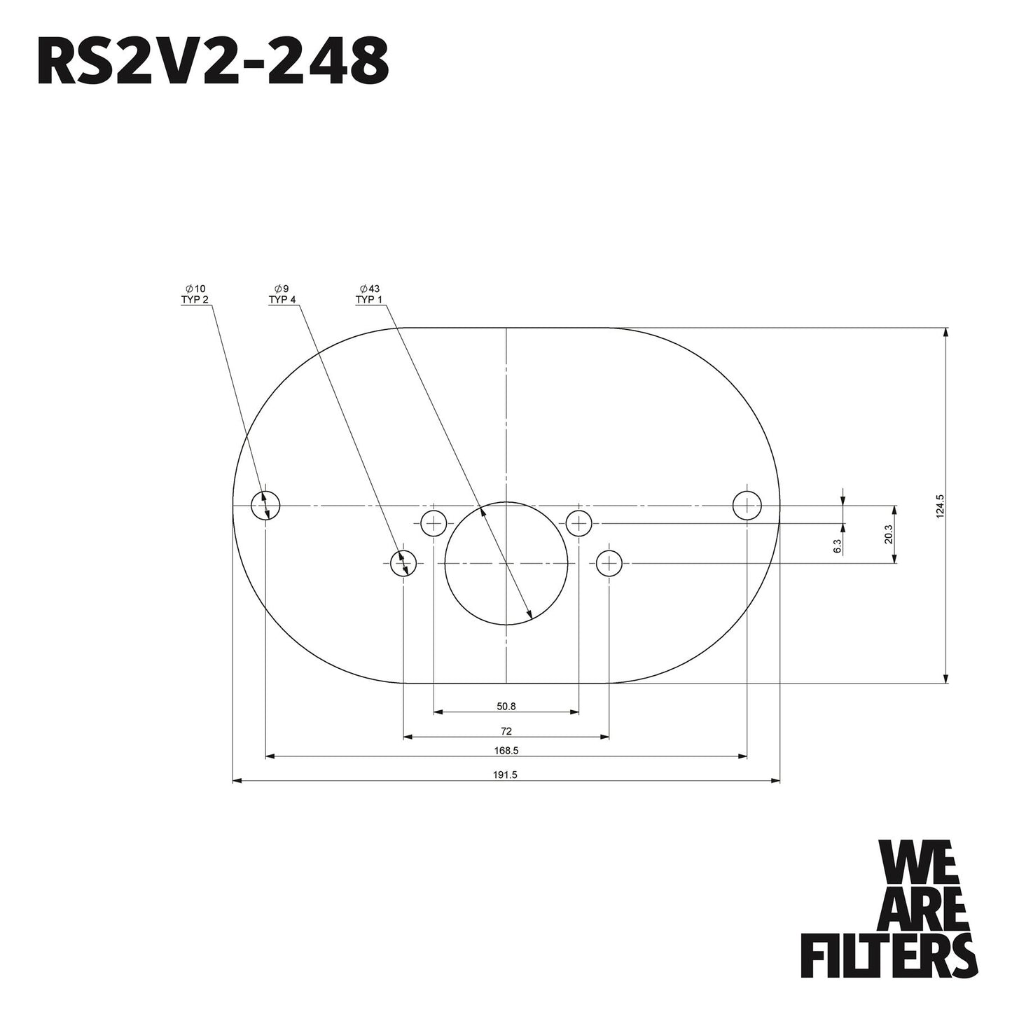 Carburettor Foam Air Filter with Baseplate to fit SU HS6 (Mini Offset) - 40mm Internal Height