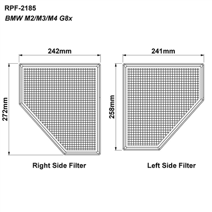 Performance Foam Replacement Air Filters for BMW M2 M3 M4 3.0T S58