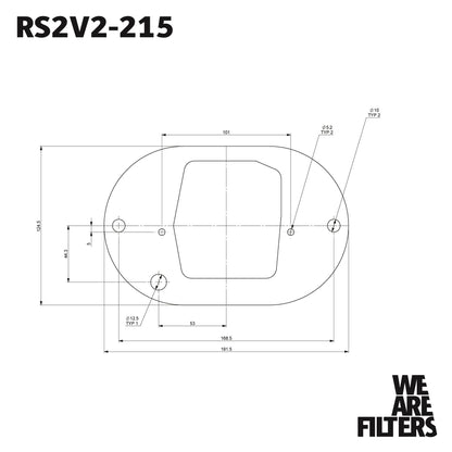 Carburettor Foam Air Filter with Baseplate to fit Weber 32/34 DFT - 25mm Internal Height