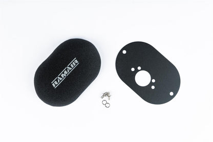Domed Carb Air Filter & Baseplate to fit SU HS6 (Mini Offset)  - 40mm Internal Height