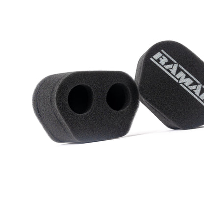 2x Twin Inlet Motorcycle Carb Sock Foam Air Filter 72mm