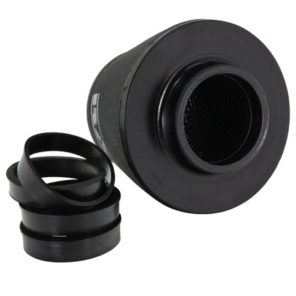 Ramair Foam 70 - 90mm (2.75inch - 3.5inch) ID Neck Polymer Base Neck Cone Air Filter with Reducing Rings