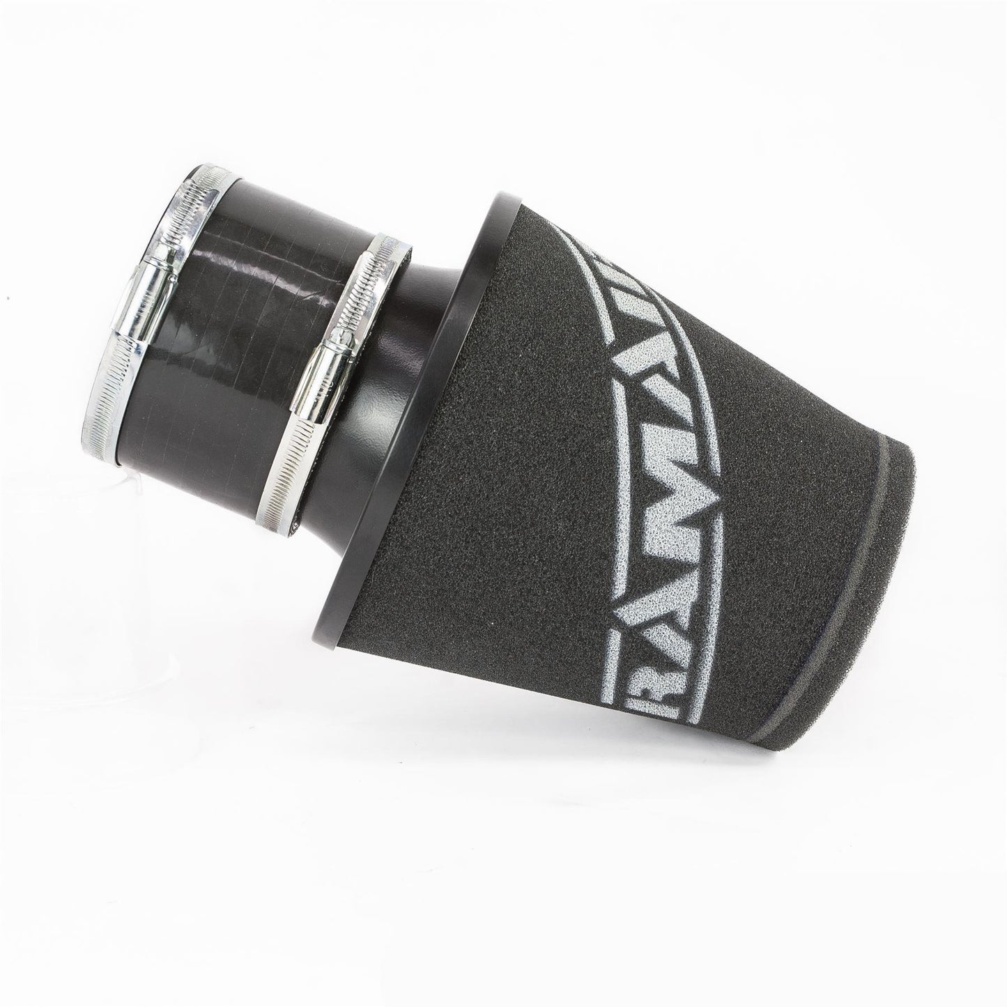 Ramair Foam Jet Stream Medium Cone Air Filter 100mm (3.9inch) OD Black with Silicone Coupler