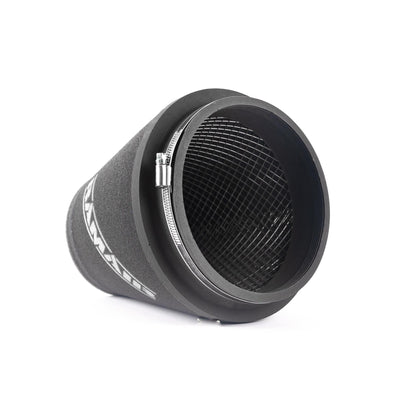 Ramair 90mm (3.5inch) ID Neck Large Cone Air Filter with Velocity Stack and Coupling