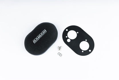 Domed Carb Air Filter & Baseplate to fit Dellorto 40 DHLA  - 65mm Internal Height